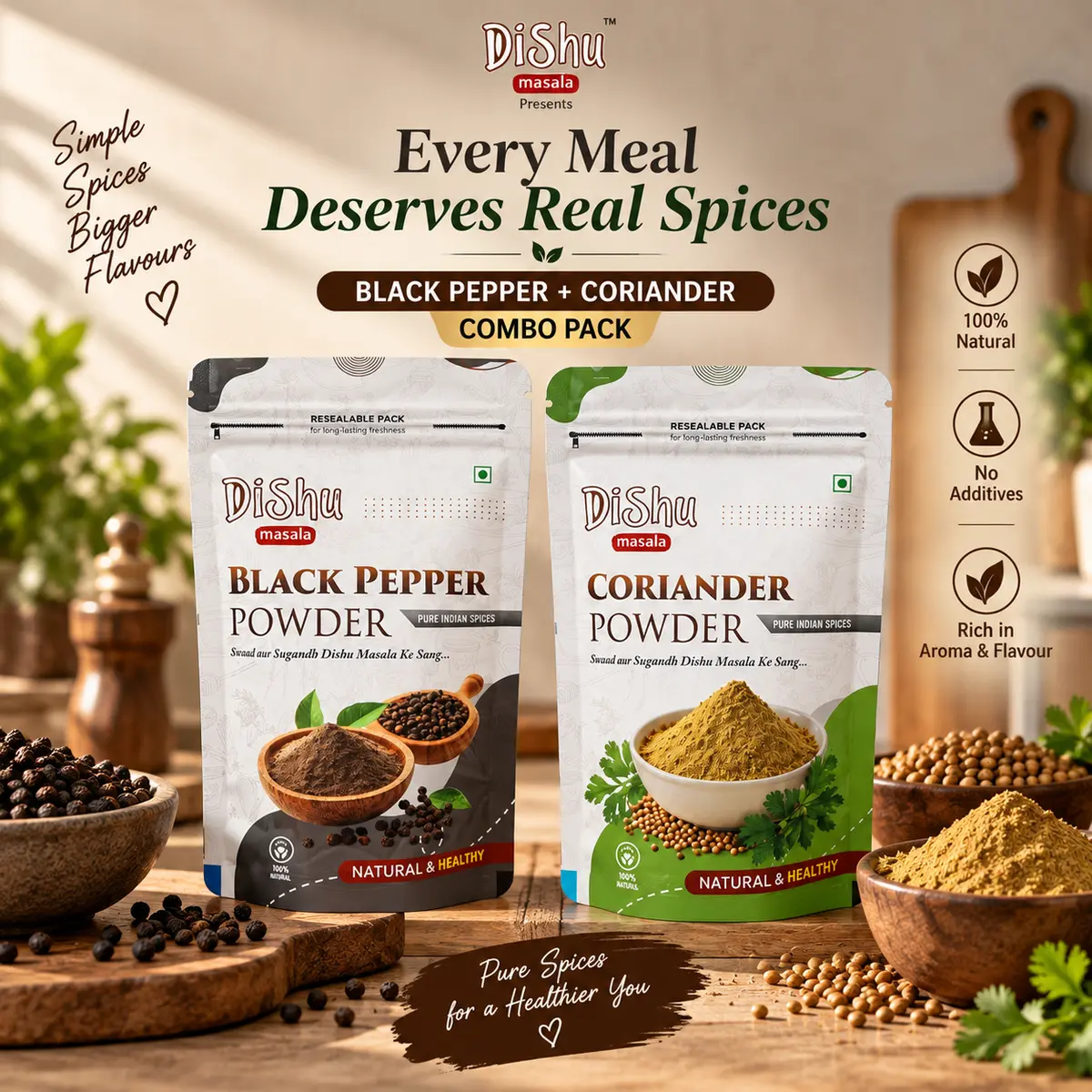 Black Pepper + Coriander — pack photo