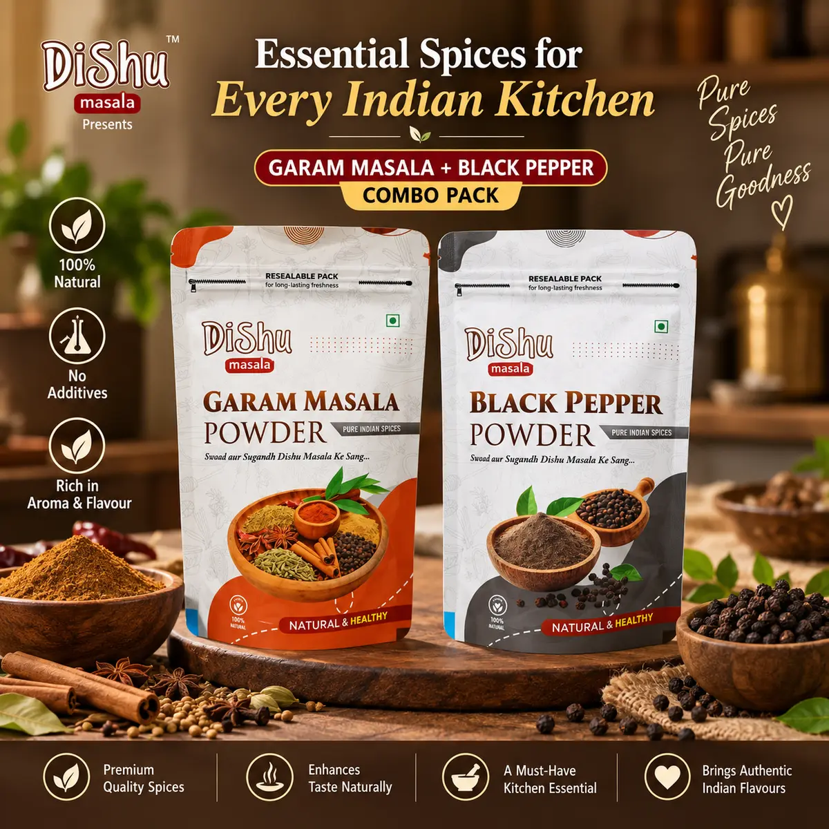 Garam Masala + Black Pepper — pack photo