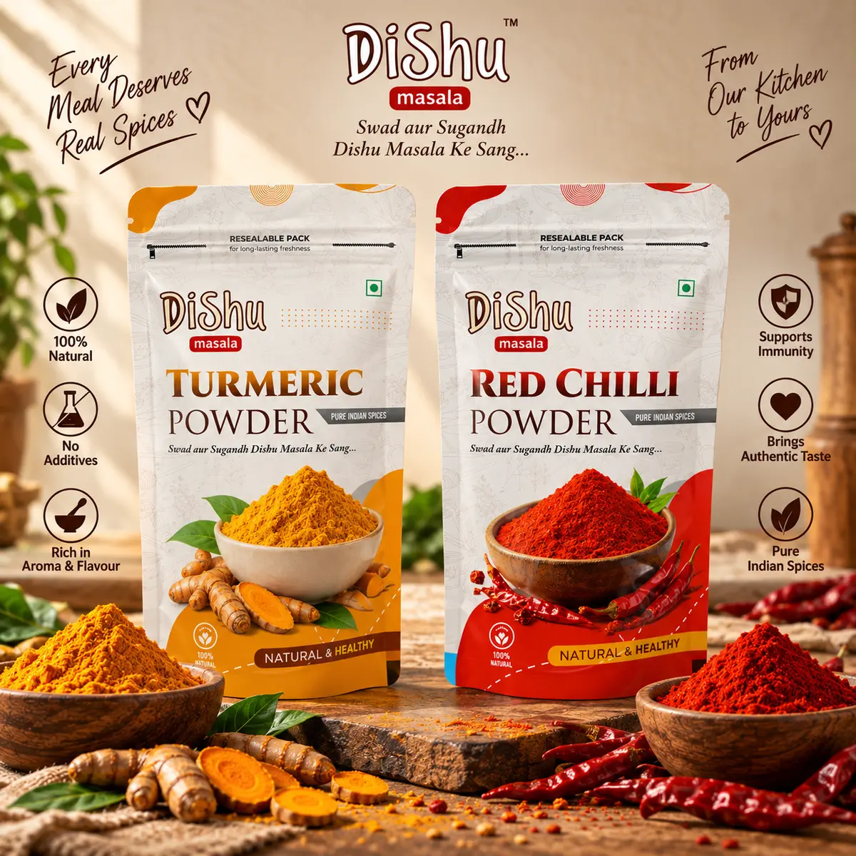 Turmeric + Red Chilli — pack photo